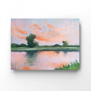 Nad wodą  -rysunek   18x24 cm pastele.