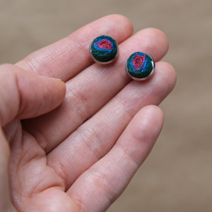 Najsłodszy upominek dla niej  - mini kolczyki sztyfty Polne Kwiatuszki