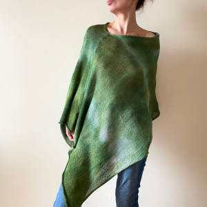 Narzutka bawełniana w zieleniach