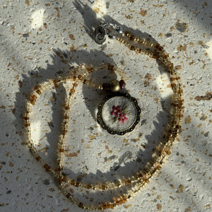 Naszyjnik brązowe koraliki