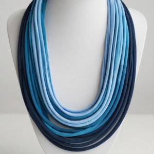 Naszyjnik dzianinowy. Morze.