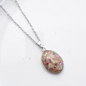 Naszyjnik "Eden Mosaic" - Harmonia i Uczucie z Peridotem i Kwarcem