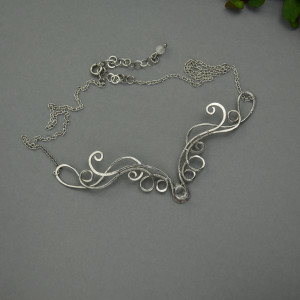 Naszyjnik kryształ górski wire wrapping