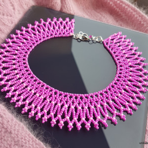 Naszyjnik Krywulka Hot Różowa 0062