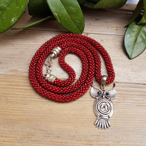 Naszyjnik Lariat Sowa