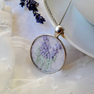 Naszyjnik Lawendowy poranek