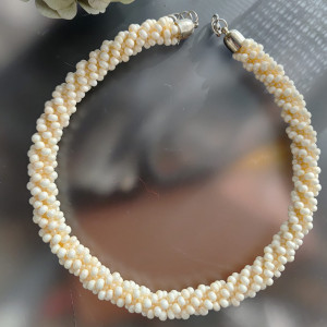 Naszyjnik Perłowy Sznur Koralikowy