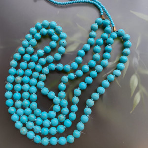 Naszyjnik Turkusowy Howlit Kulki Małe