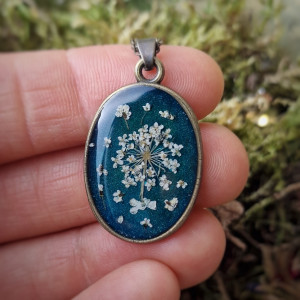 Naszyjnik  vintage z dziką marchewką