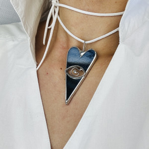 Naszyjnik Wisiorek   Amulet "Trzecie oko" Witraż w stylu Tiffany