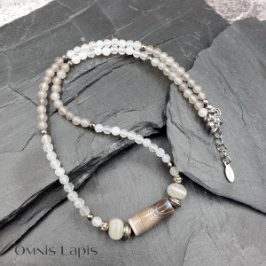 Naszyjnik z agatem wstęgowym