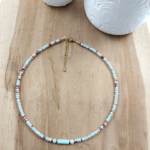 Naszyjnik z kamieni - agalmatolit