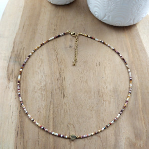 Naszyjnik z kamieni - jaspis mokait 2