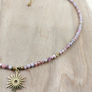 Naszyjnik z kamieni - rodochrozyt 4