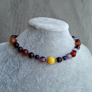 Naszyjnik z kamieni "Zachód Słońca"