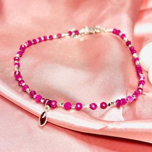 NASZYJNIK Z NATURALNEGO RUBINU Z ZAWIESZKĄ