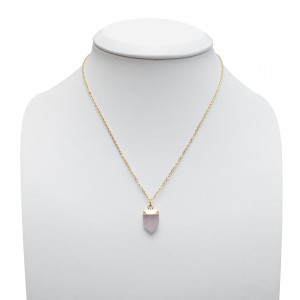 NASZYJNIK "ZARIA"- KWARC RÓŻOWY - TALIZMAN OCHRONNY