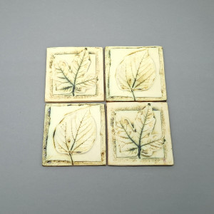 Natura -Liście (komplet 4 podkładek, kafli).