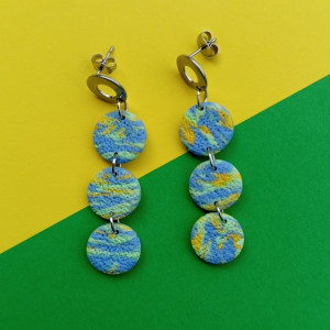 "Nelly I" - kolczyki z gliny polimerowej.