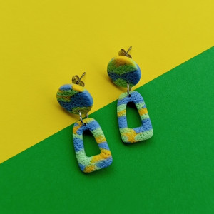 "Nelly II" - kolczyki z gliny polimerowej.