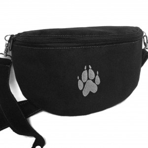 Nerka  czarna z łapą na ramię haft ślad