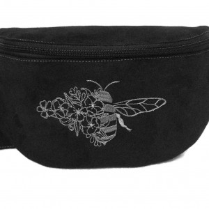 Nerka  czarna z pszczołą pszczółka na ramię haft