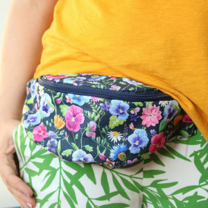 Nerka na rower bratki kwiaty wodoodporna