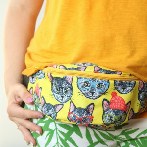 Nerka na rower wodoodporna koty kotki w czapkach