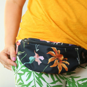 Nerka na rower wodoodporna kwiaty jeżówka maki