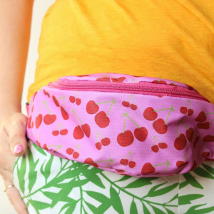 Nerka na rower wodoodporna kwiaty wiśnie czereśnie owoce