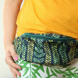 Nerka na rower wodoodporna liście listki dżungla