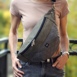 nerka XXL ciemna oliwka z szarością