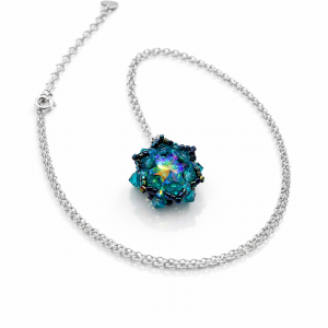 Niebieski Naszyjnik "Zircon Maxima" z kryształów Preciosa