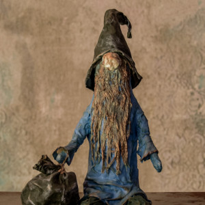 Niebieski skrzat dekoracja zimowa