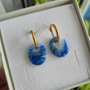 Niebieskie wiszące kolczyki