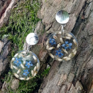 NIEZAPOMINAJKI I WRZOSY. stal szlachetna.i kwiaty.