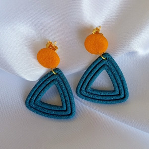 "Nira II" - kolczyki z gliny polimerowej.