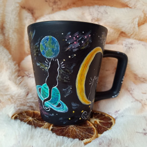Nocny kubek z gwiezdnymi kotami 300 ml.