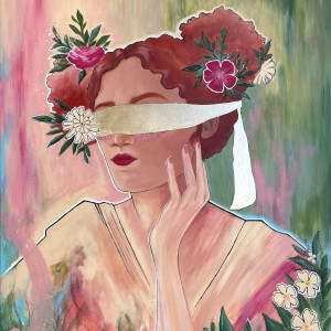 Nowoczesny obraz ręcznie malowany "Daisy"
