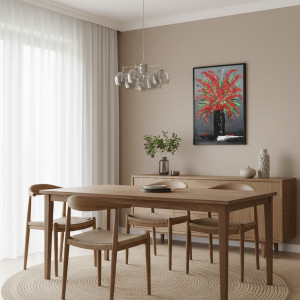 Obraz abstrakcyjne kwiaty w wazonie 38×55
