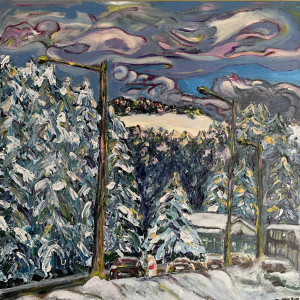 Obraz akrylowy Krajobraz zimowy