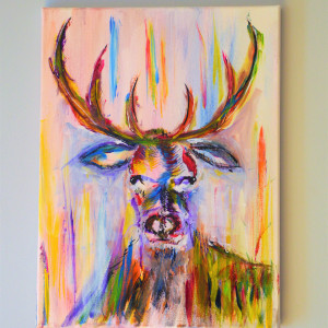 Obraz akrylowy "Rainbow deer"