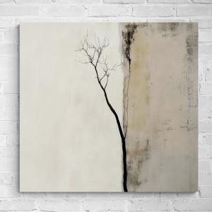 Obraz minimalistyczny abstrakcja Wabi Sabi Japandi ręcznie malowany