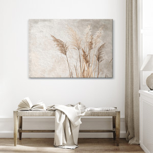 Obraz na płótnie - 100x70 cm Kwitnące trawy (1-0592)