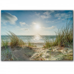 Obraz na płótnie - 100x70 cm - Plaża widok na morze (1-0728)