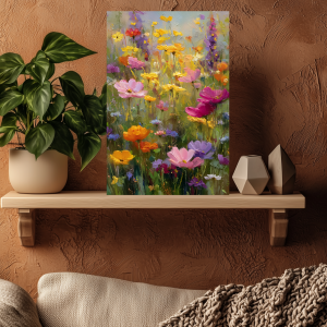 Obraz na płótnie — kolorowy ogród pełen kwiatów