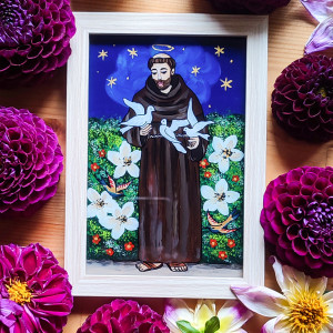 Obraz na szkle Św. Franciszek