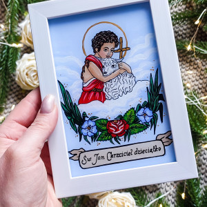 Obraz na szkle św. Jan Chrzciciel