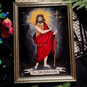 Obraz namalowany na szkle Święty Jan Chrzciciel