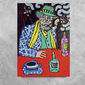 obraz olejny portret alchemia nocy